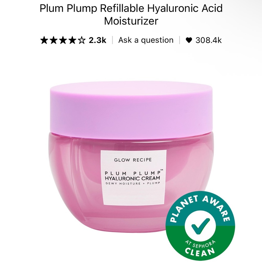 Glow Recipe Plum Plump Hyaluronic Cream - Soft Pink